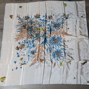 Baar & Beards Vintage 100% Silk Butterfly Large Scarf